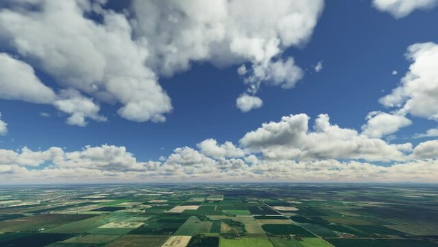 Side Aerial Shot of Lethbridge; Alberta. Canada