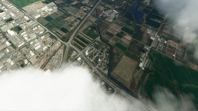 Upper Aerial Shot of Lethbridge; Alberta. Canada
