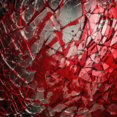 Super Realistic Broken Glass and Red Paint Texture Images