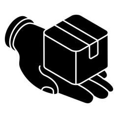 Premium download icon of parcel care