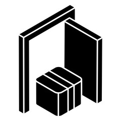 Conceptual design icon of door delivery