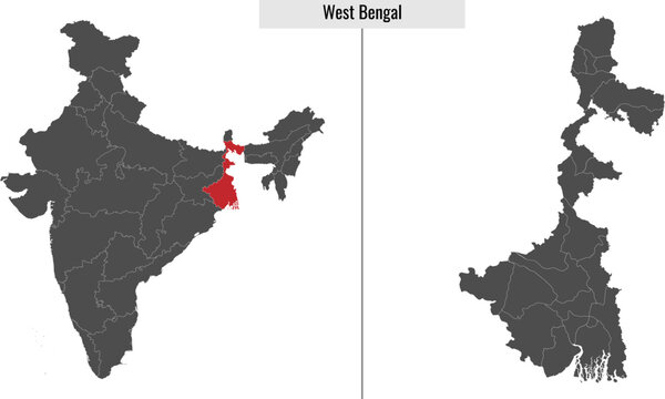 map of West Bengal state of India