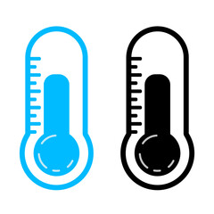 Thermometer icon set weather forecast icon Climate Meteorology widget icon. Electronic thermometer temperature symbol. Fahrenheit temperature icon Medical device Test Tube icon.