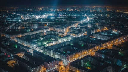 Fototapeta na wymiar Cityscape at night of a lesser known city