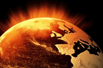Earth's temperature is rising due to global warming caused by human activities. Generative AI