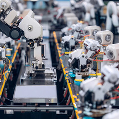 Fototapeta premium robot assembly line