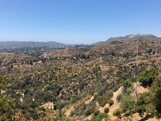Fototapeta na wymiar Landscape shot of Hollywood Hills, USA