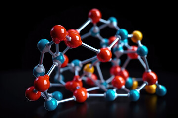 Obraz premium Science Molecule, Molecular DNA Model Structure, business teamwork concept. Generative AI