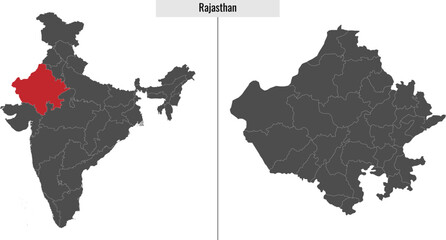 map of Rajasthan state of India