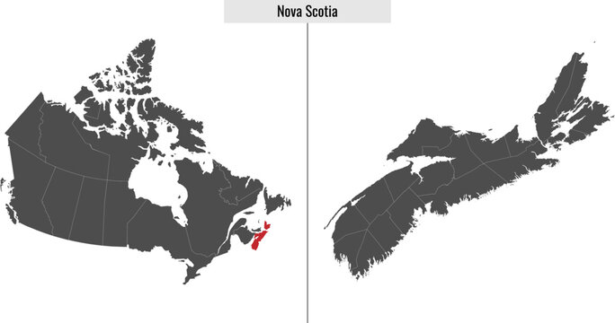 map of Nova Scotia province of Canada