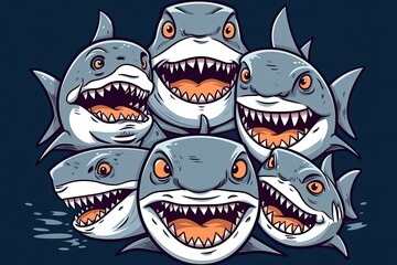 The Baby Shark in Cartoons. Generative AI