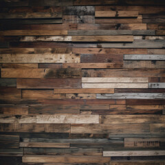 Rustic Wooden Plank Wall Close-up in a Barn Style Created with Generative AI and Other Techniques