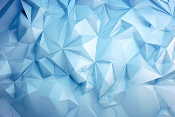 Frozen in Blue: Geometric Ice Texture Background Created with Generative AI and Other Techniques