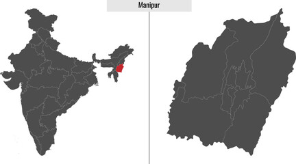 map of Manipur state of India