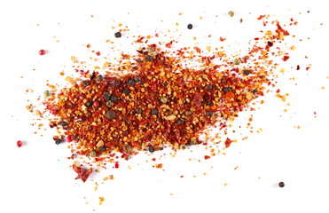 Spicy mixture of spices with chopped lemon peel, chili, peppercorns (black, green and red), mustard...