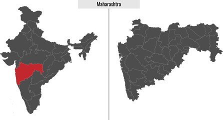 map of Maharashtra state of India