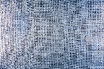Blue burlap with beautiful canvas texture