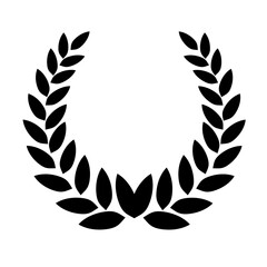 laurel, laurel wreath - vector icon, isolated element