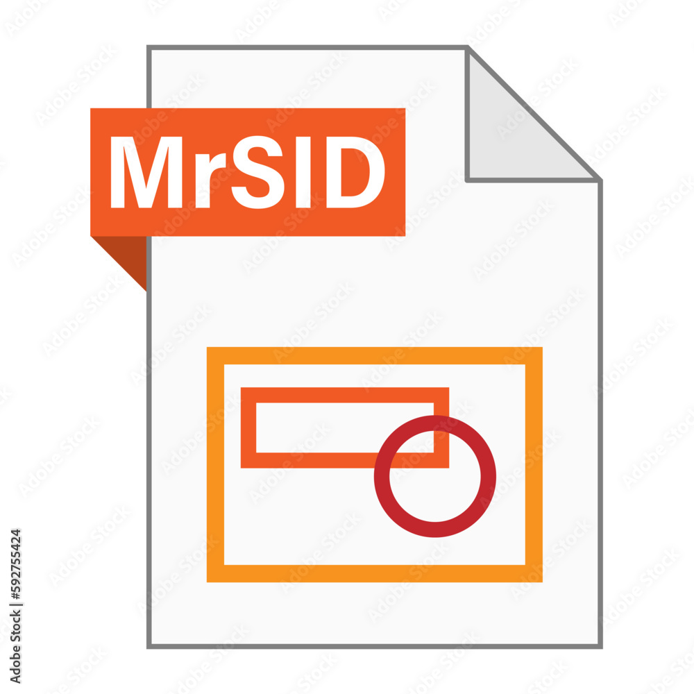 Poster modern flat design of mrsid file icon for web