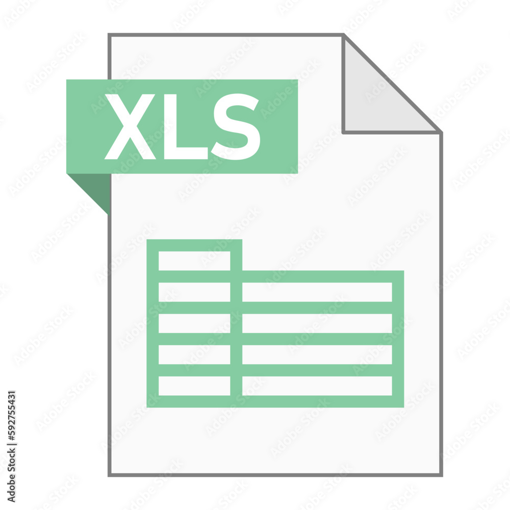 Poster modern flat design of xls file icon for web