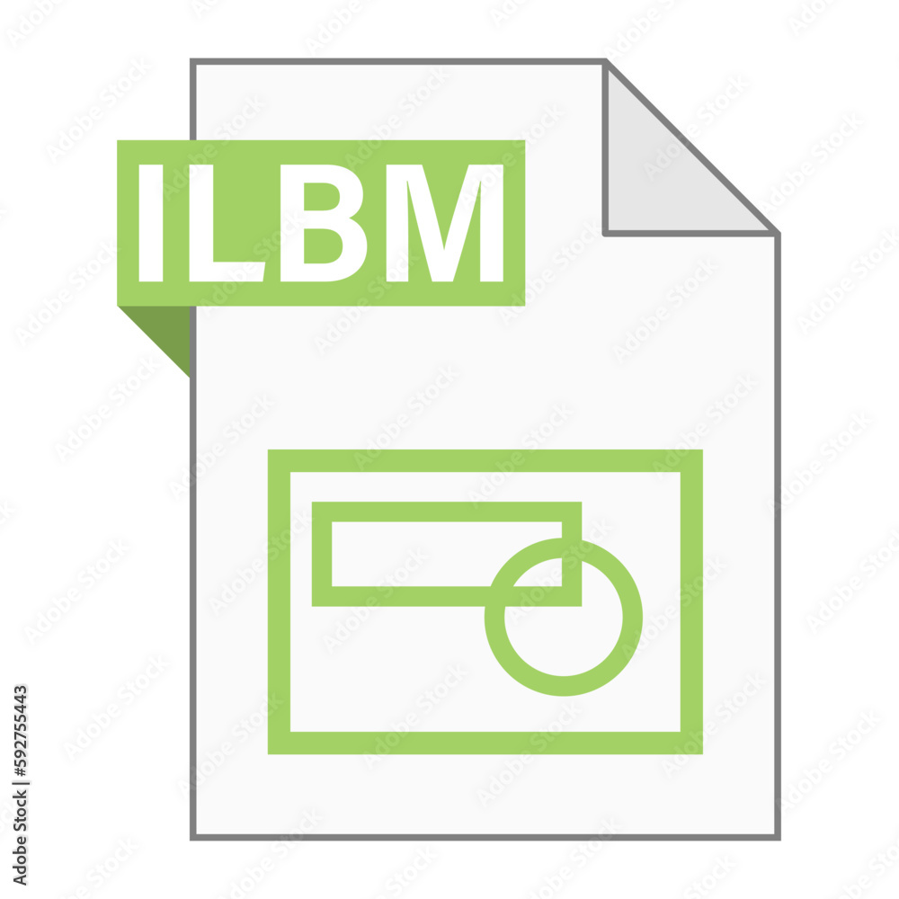 Poster modern flat design of ilbm file icon for web