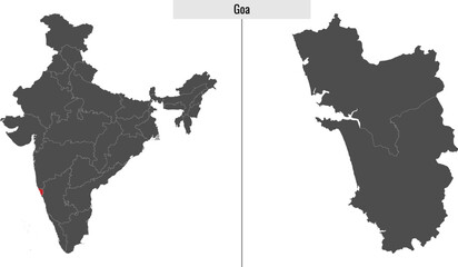 map of Goa state of India