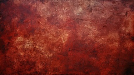 Fancy Elegance: Rich Red Texture Paper & Cracked Antique Metal Grunge Against Luxurious Autumn or Christmas Background. Generative AI
