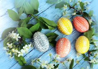 Easter eggs , happy holidays - 592757257