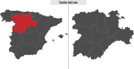 map of Castile and Leon