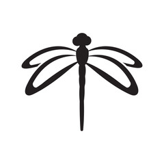 dragonfly icon logo vector design template