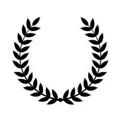Fototapeta na wymiar laurel, laurel wreath - vector icon, isolated element