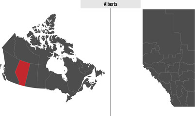 Alberta map province of Canada