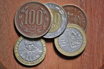 chilean peso 100 currency coins