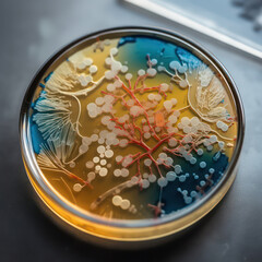 growth on petri dish