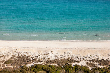 Idyllic view of Sardinian beach La Cinta San Teodoro