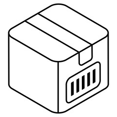 An editable design icon of carton