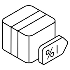 An editable design icon of logistic discount 