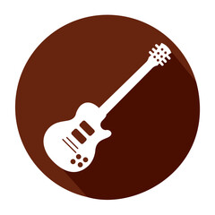 Isolated guitar icon Flat design Musical instrument Vector