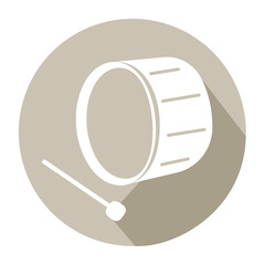 Isolated drum icon Flat design Musical instrument Vector