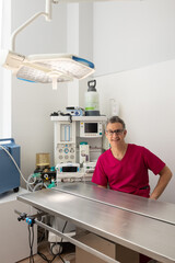 Portrait of veterinarian in operating room