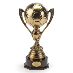 soccer, ball, football, sport, cup, trophy, gold, isolated, award, competition, game, world, goal, globe, prize, white, object, champion, winner, play, achievement, success, symbol, generative ai