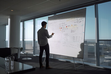 a business on the white board