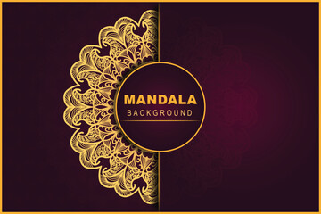 Vector luxury mandala background design. Mandala for Ramadan, New year holiday, beauty spa salon, wedding invitation