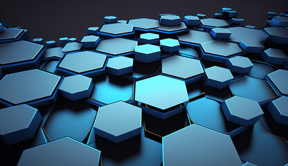 abstract blue background hexagons
