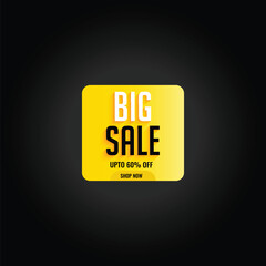 Modern big sale banner in flat design