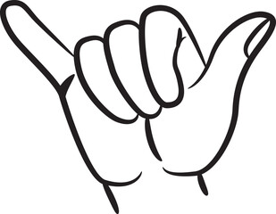  Hands collection with different poses in flat syle