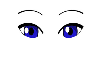 2d anime manga woman colourful eyes 