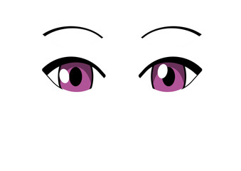 2d anime manga woman colourful eyes 