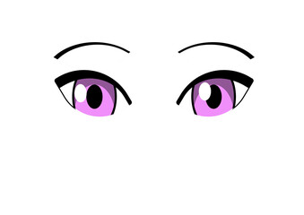 2d anime manga woman colourful eyes 