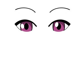 2d anime manga woman colourful eyes 